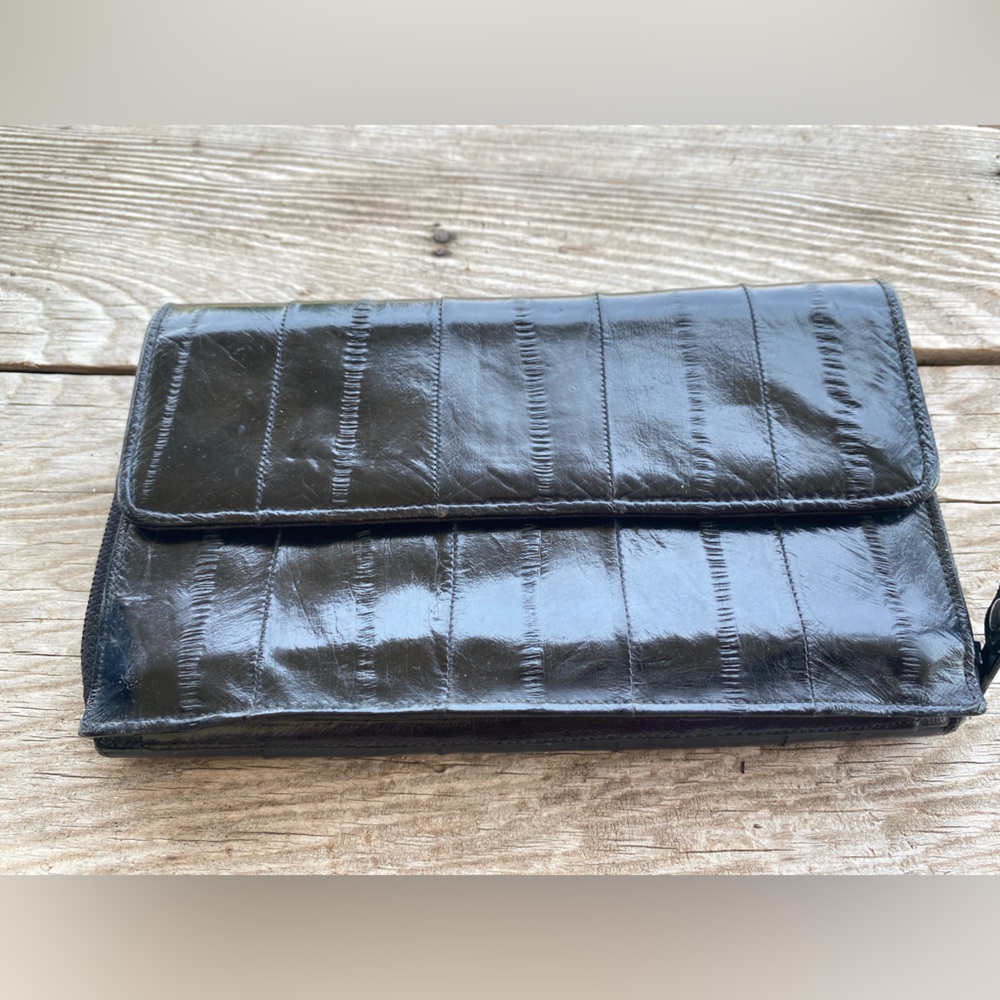 Black Eel Skin Clutch